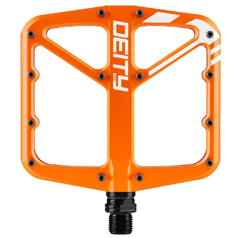 bicycle pump technology-Deity Supervillain Pedals Orange