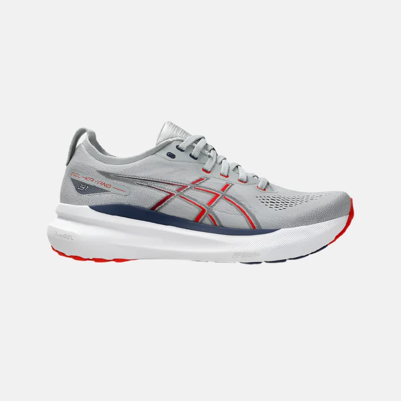 bicycle brake optimization-Asics Gel-Kayano 31 Men's Running Shoes -Piedmont Grey/Fiery Red