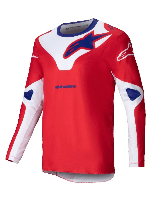 bicycle tool personalization-ALPINESTARS 2025 RACER VEIL JERSEY - BRIGHT RED WHITE