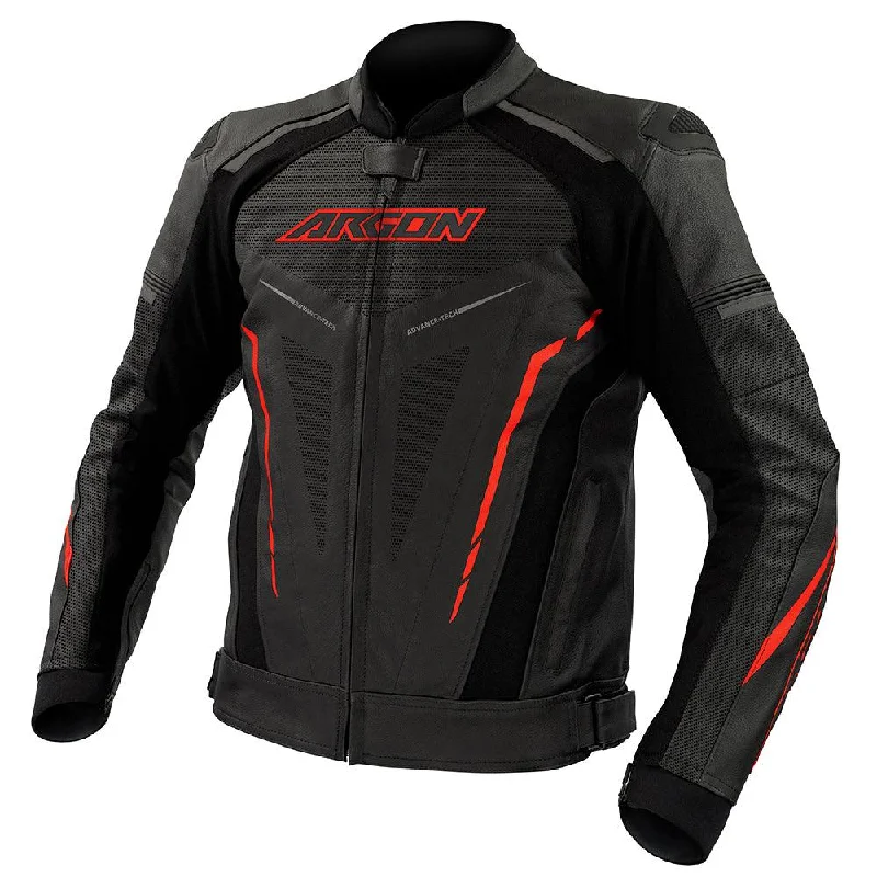 bicycle pump refinement-ARGON DESCENT PERFORATED JACKET - BLACK/RED