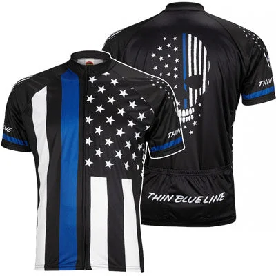 bicycle rotor noise-Wrldjry Thin Blue Line 2X Mens Thin Blue Line Jersey  Apparel