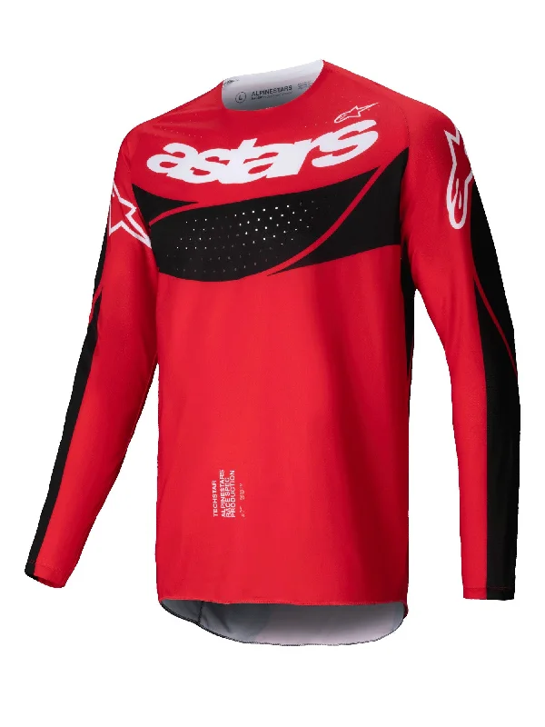 bicycle pump modification-ALPINESTARS 2025 TECHSTAR DREEM JERSEY - BRIGHT RED BLACK