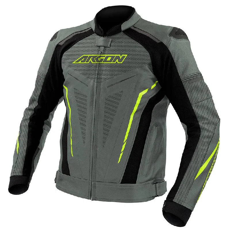 bicycle rotor improvement-ARGON DESCENT PERFORATED JACKET - GREY/LIME