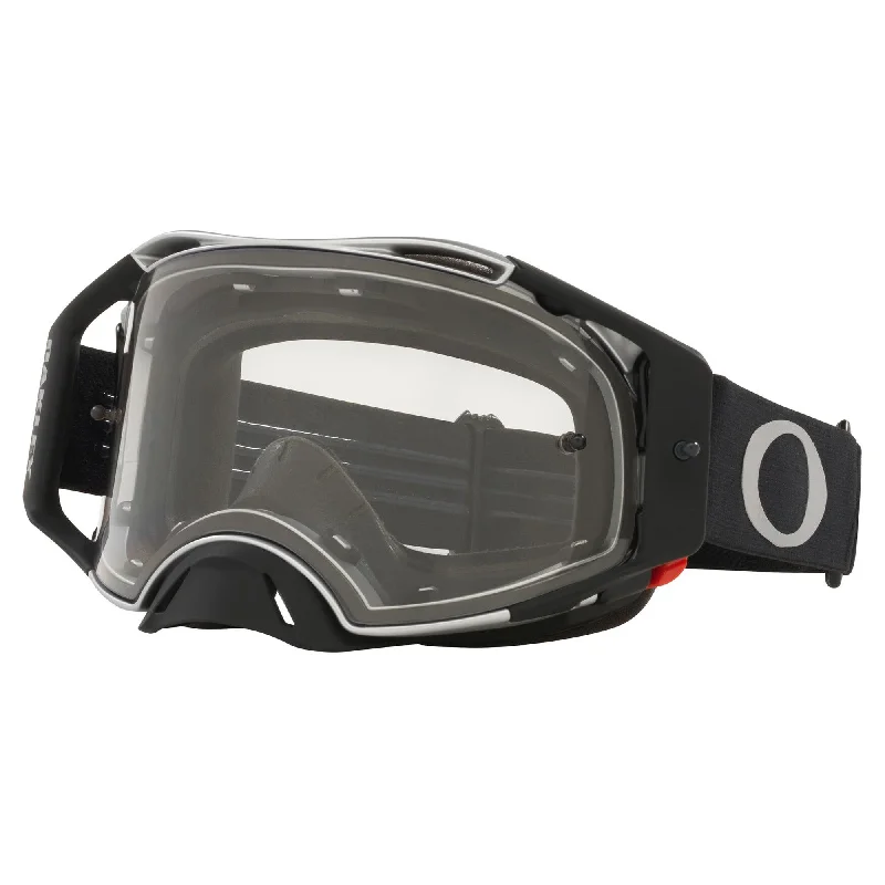 bicycle rotor noise-OAKLEY AIRBRAKE  GOGGLES - TUFF BLOCKS  BLACK GUNMETAL (CLEAR)