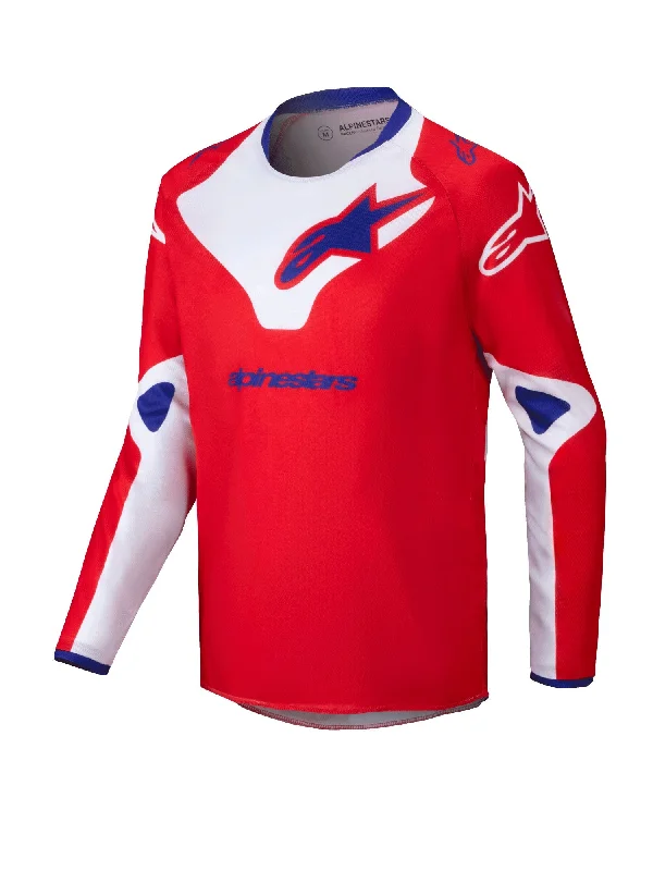 bicycle tool calibration-ALPINESTARS 2025 YOUTH RACER VEIL JERSEY - BRIGHT RED WHITE