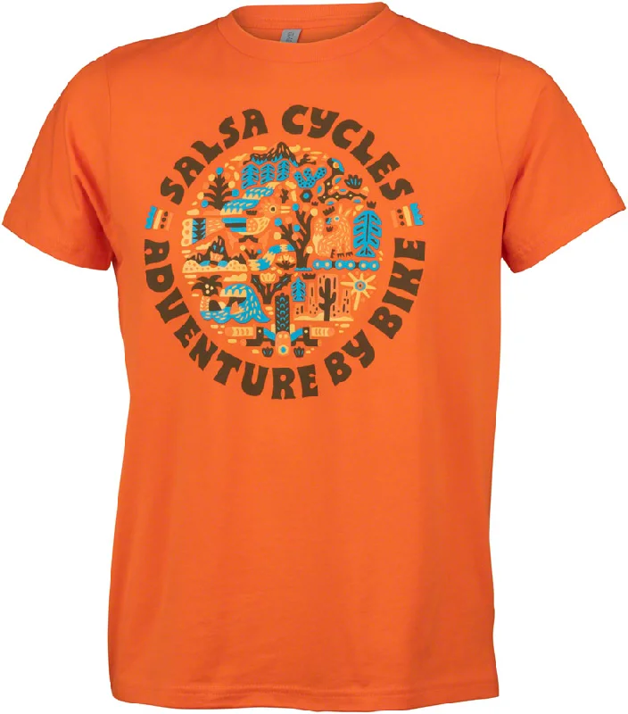 bicycle stem balance-Salsa Planet Wild Kids T-Shirt - Orange X-Large