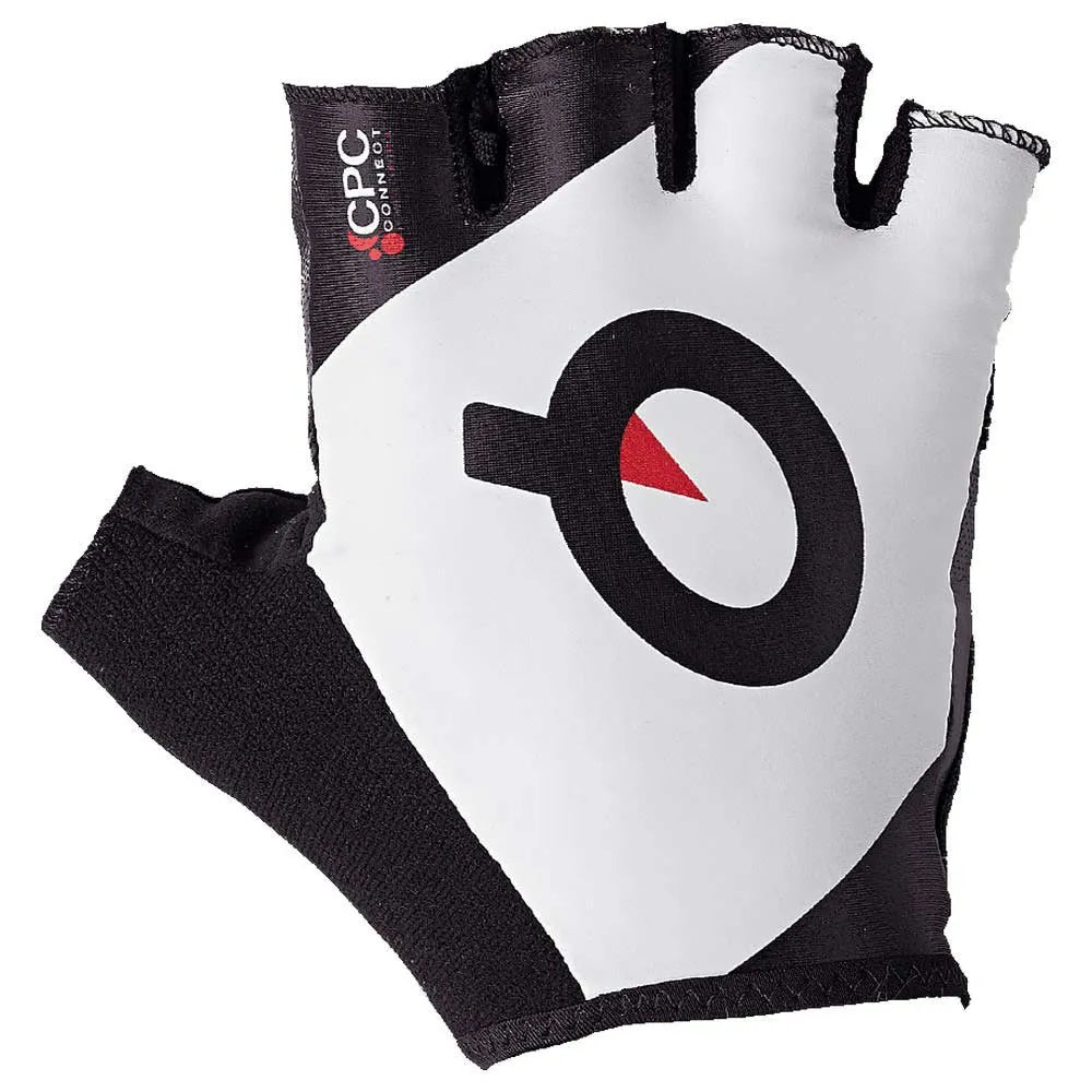 bicycle tire optimization-Prologo CPC Lycra Short Finger Gloves - White-Black Logo