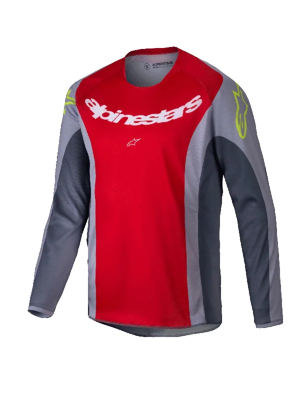 bicycle lever optimization-ALPINESTARS 2025 YOUTH RACER MELT JERSEY - BRIGHT RED GREY