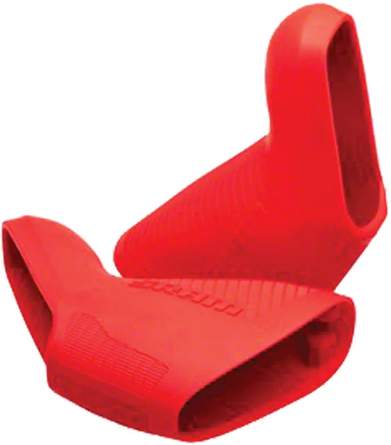 bicycle handlebar handling-SRAM Cable Brake Hood Covers, Red Fit 2013 Red 10-Speed, Red 22, Force 22, Rival 22, Pair