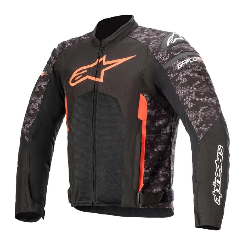 bicycle stem grip-ALPINESTARS T-GP PLUS R V3 AIR JACKET - BLACK CAMO/FLUO RED