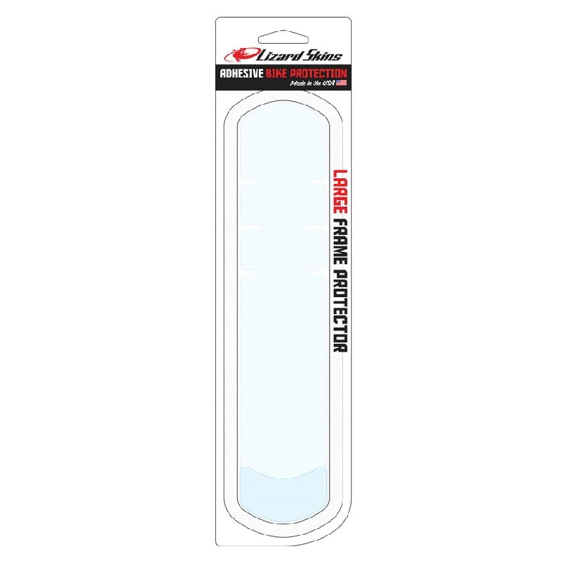 bicycle frame shock-Lizard Skins Frame Protector Clear Matte Clear Large