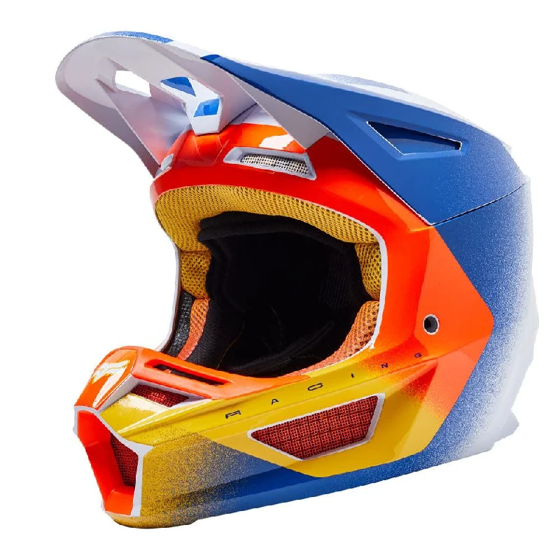 bicycle rust engineering-FOX V2 RKANE HELMET - ORANGE/BLUE