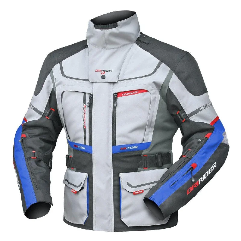 bicycle endurance handling-DRIRIDER VORTEX ADVENTURE 2 JACKET - GREY/ANTHRACITE/BLUE