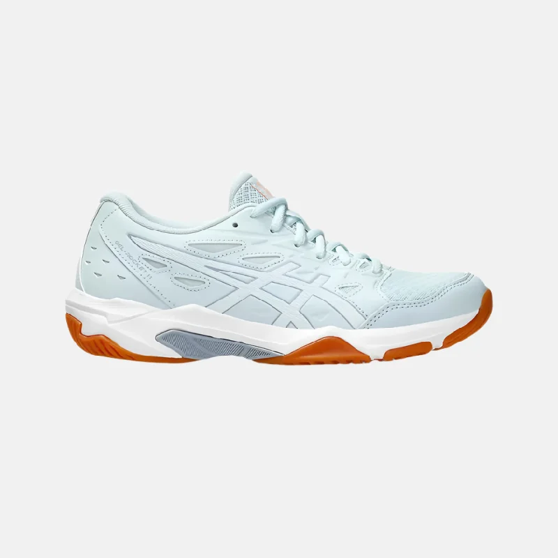 bicycle lever impact-Asics GEL-ROCKET 11 Women's Badminton Shoes -Cool Grey/White