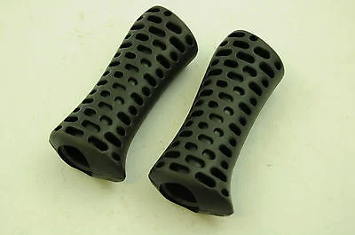 bicycle charity handling-PAIR BICYCLE BIKE KRATON HANDLEBAR GRIPS HERRMAN 46 BLACK SHORT 115mm 35% OFF