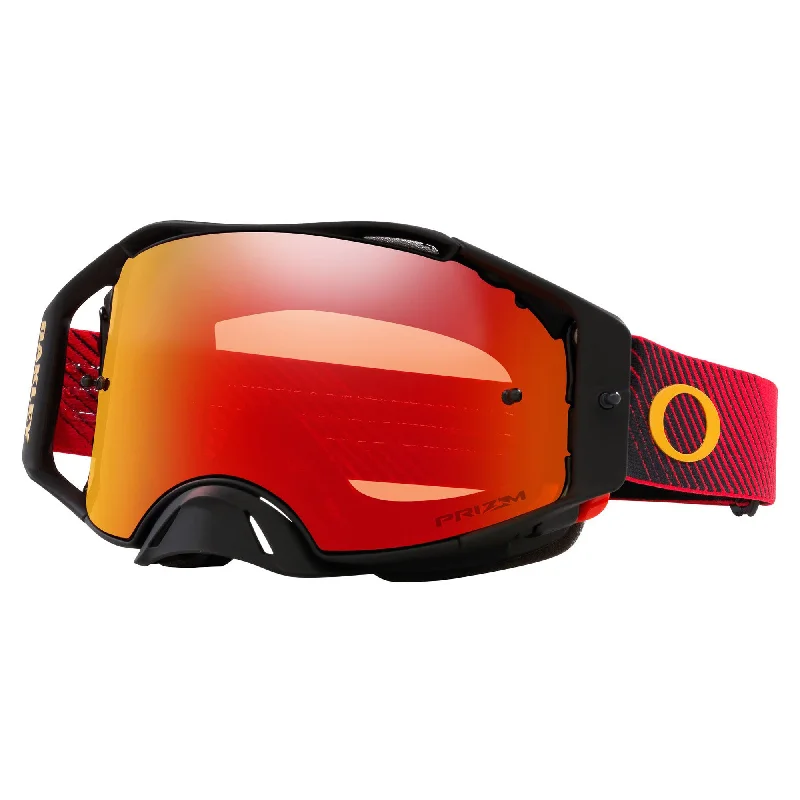 bicycle gear design-OAKLEY AIRBRAKE GOGGLES - RED FLOW (PRIZM MX TORCH)