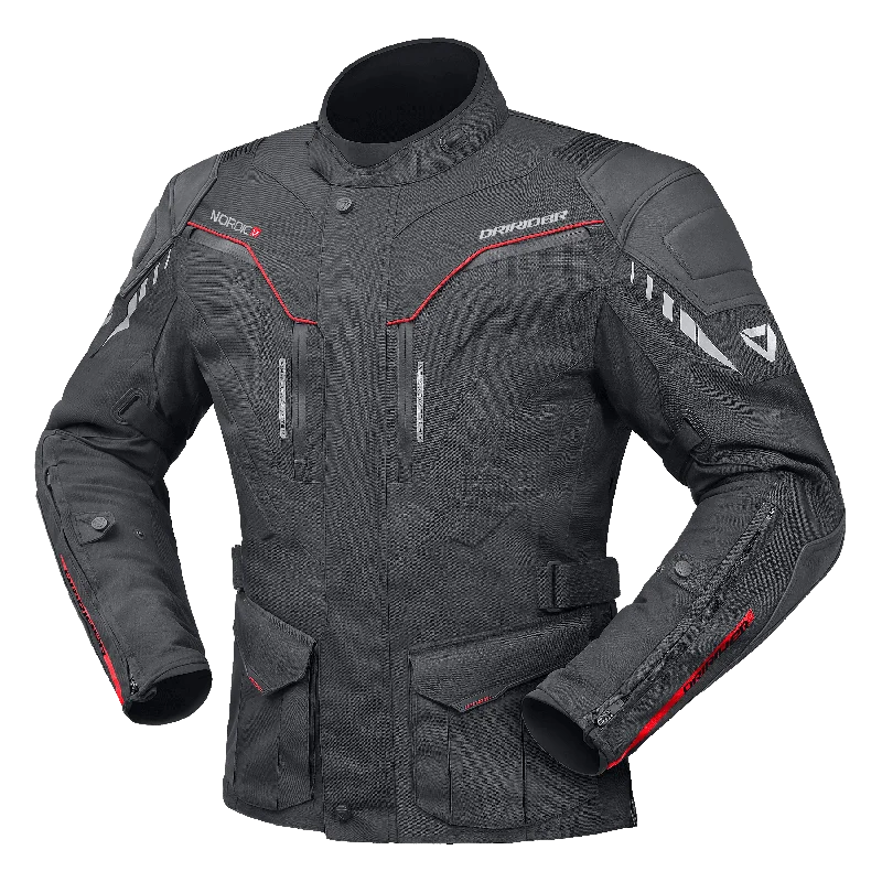 bicycle brake vibration-DRIRIDER WOMENS NORDIC V JACKET - BLACK/BLACK