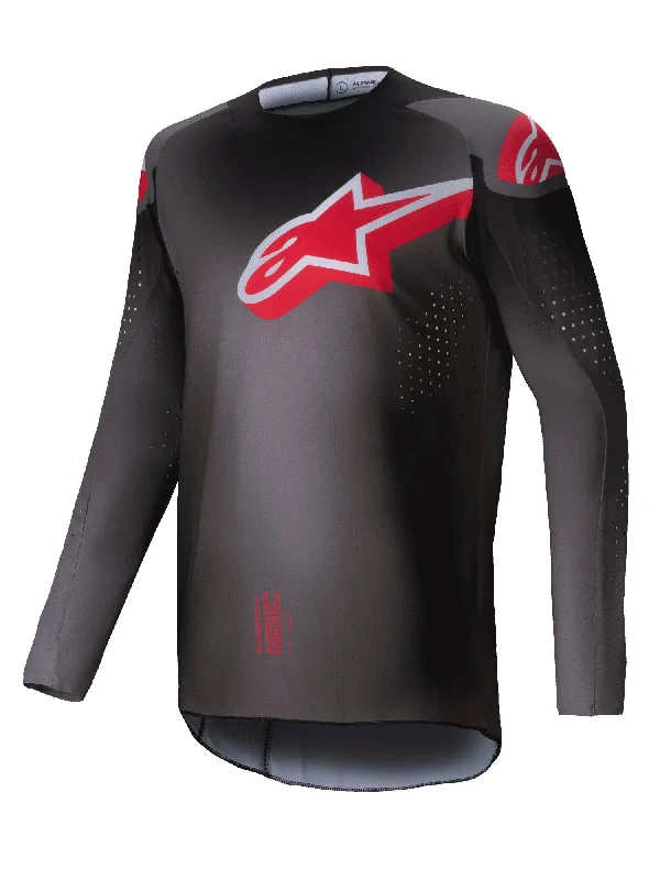 bicycle pedal customization-ALPINESTARS 2025 SUPERTECH LIPAN JERSEY - SMOKE BRIGHT RED