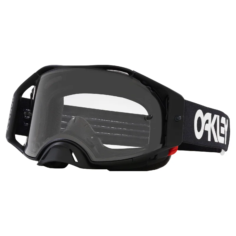 bicycle sidewall technology-OAKLEY AIRBRAKE GOGGLES - BLACK WHITE (CLEAR)