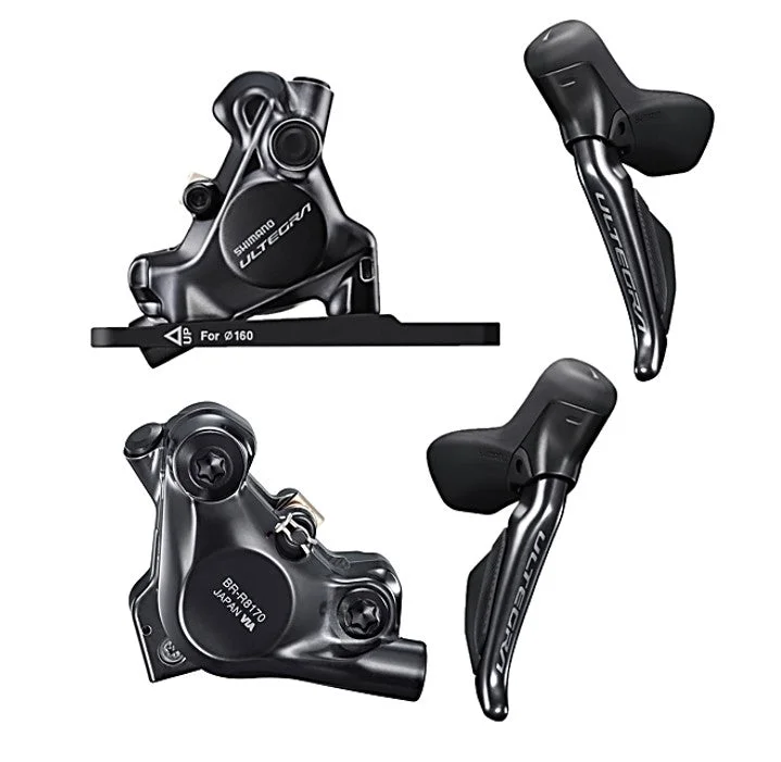 bicycle pad alignment-Shimano Ultegra ST-R8170 Di2 Hydraulic Disc Brake Dual Control Levers Shifters with Brake Calipers BR-R8170 2x12 Speed