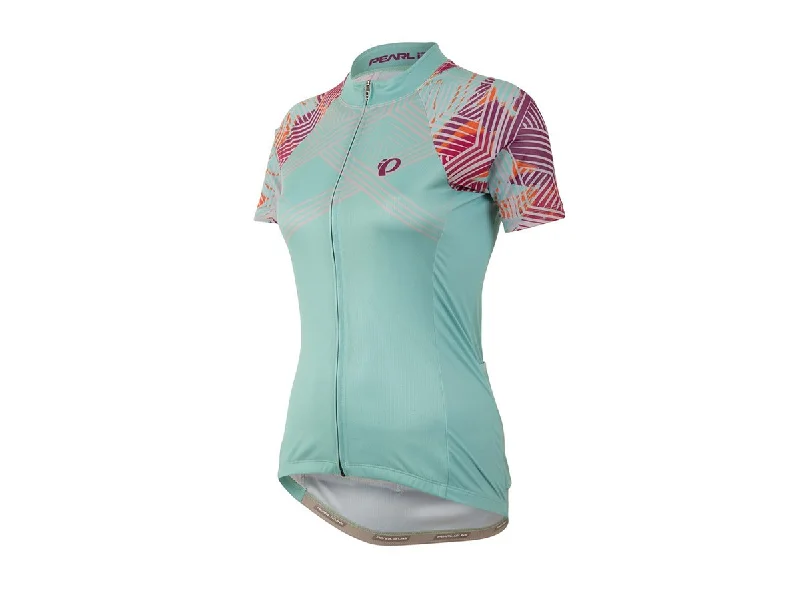 bicycle pump adjustment-Pearl Izumi Elite Pursuit Ltd Short Sleeve Road Jersey - Womens - Floral Aqua Mint