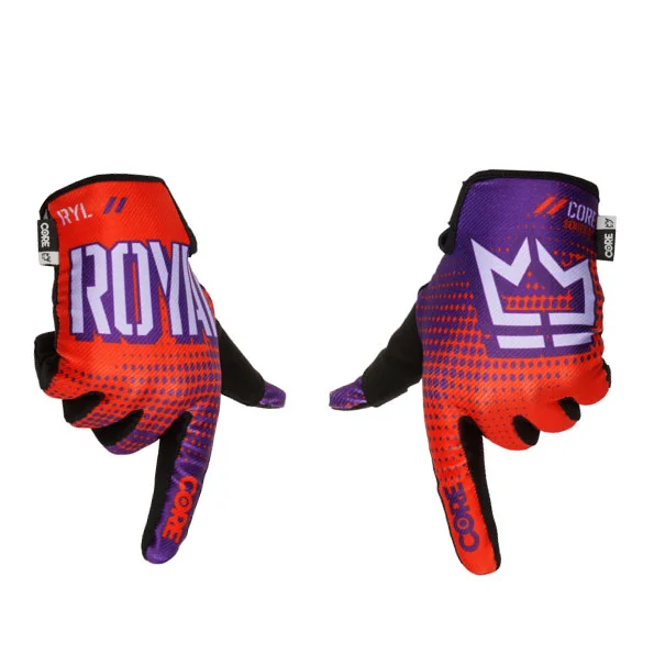 bicycle tire upgrade-Royal Core MTB Glove - Dot Fade - Red-Purple