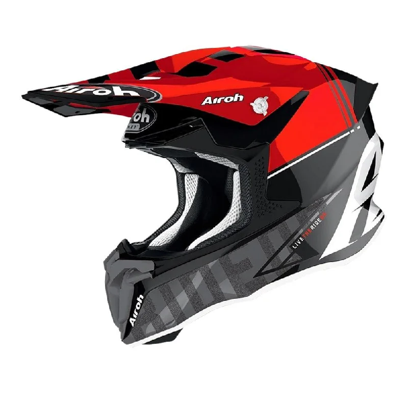 bicycle frame sound-AIROH TWIST 2.0 HELMET - 'TECH' RED GLOSS