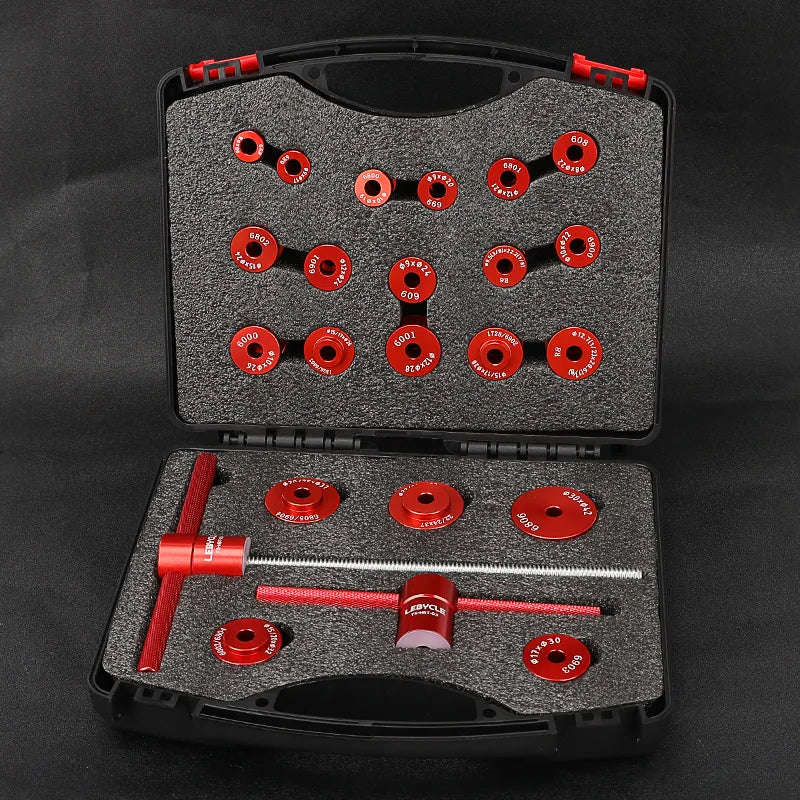 bicycle tool shock-Lebycle Bike Hub Bearing Install Tool Kit With 21 kinds of press block