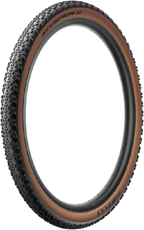 bicycle tire technology-Pirelli Scorpion XC RC Tire - 29 x 2.4 Tubeless Folding Classic Tan ProWall SmartGrip