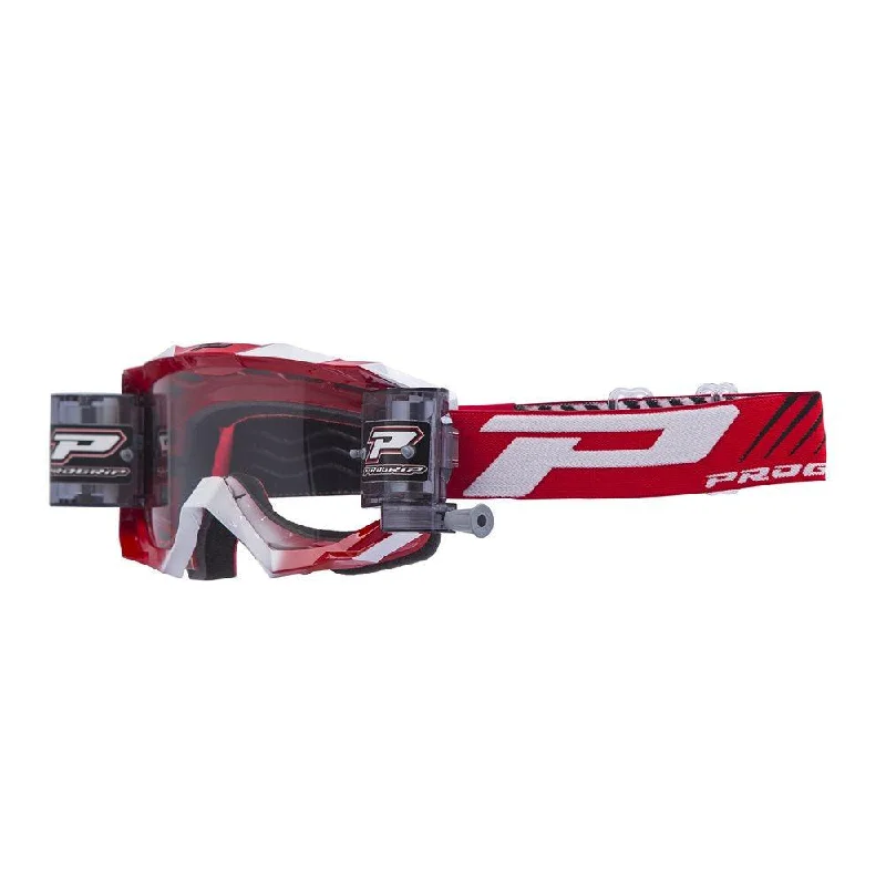 bicycle handlebar agility-PROGRIP 3218 VENOM ROLL OFF GOGGLES - RED/ WHITE