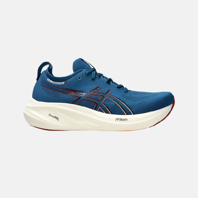 bicycle rust enhancement-Asics Gel-Nimbus 26 Men's Running Shoes -Rich Navy/Faded Orange