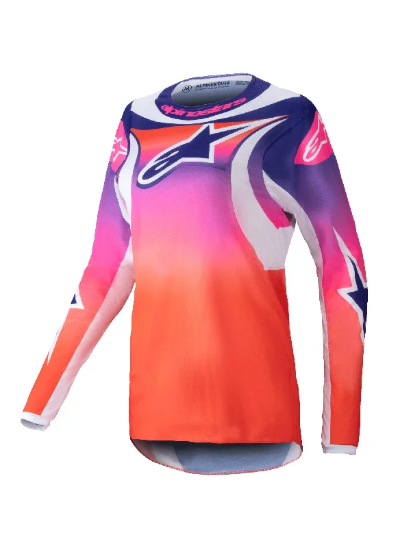 bicycle sidewall enhancement-ALPINESTARS 2025 WOMENS STELLA FLUID WURX JERSEY - MULTICOLOUR WHITE