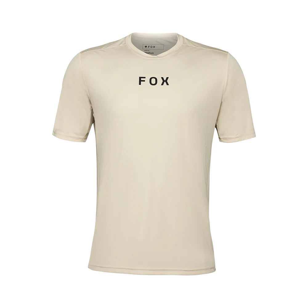 bicycle pump personalization-Fox Racing Ranger Short Sleeve MTB Jersey - Moth - Cream