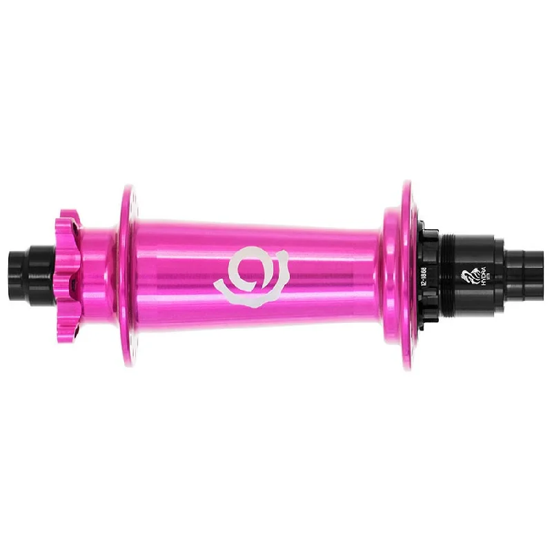 bicycle stand personalization-Industry Nine Hydra Classic Boost 6B Disc Hub Rear 28H 12mm TA 148mm Shimano Micro Spline Pink