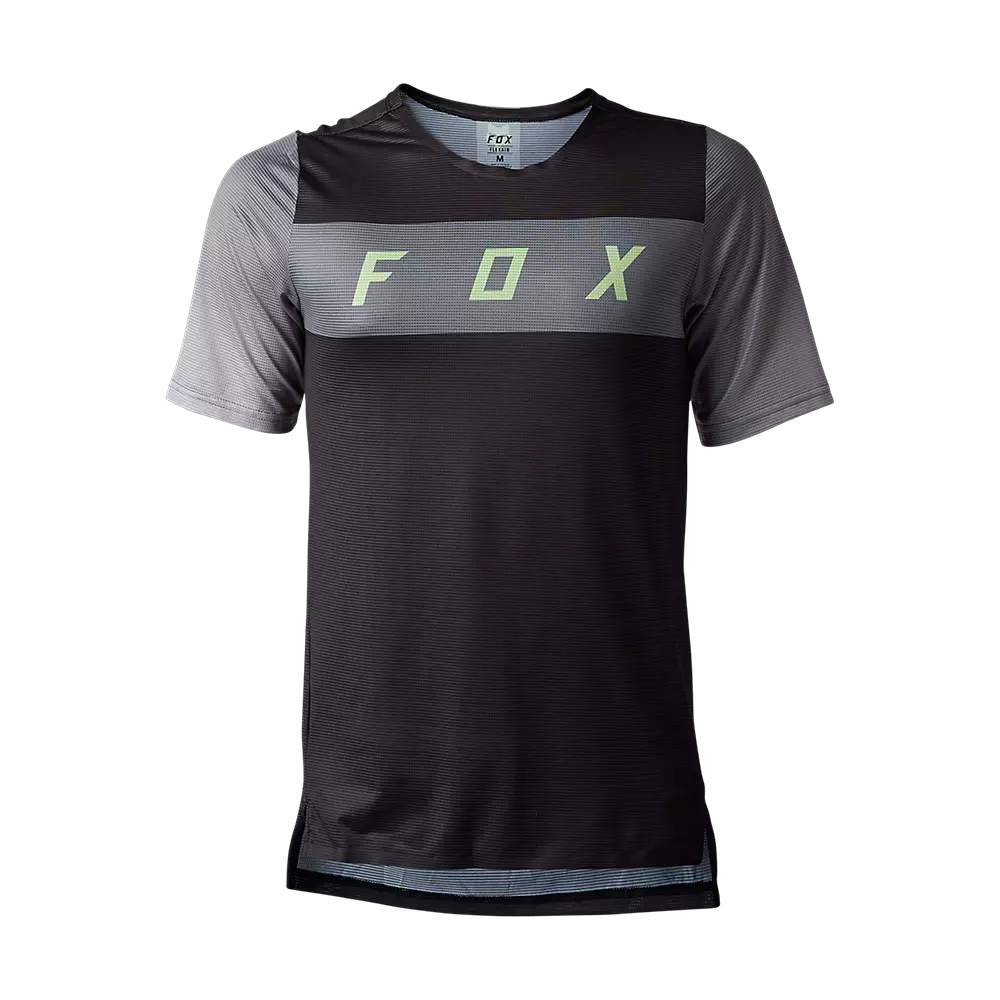 bicycle paint stability-Fox Racing Flexair Short Sleeve MTB Jersey - Arcadia - Black