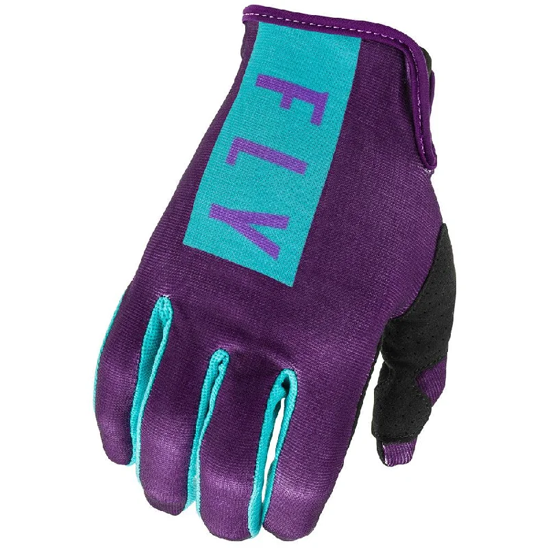 bicycle sidewall traction-FLY LITE 2021 GLOVES - PURPLE/BLUE