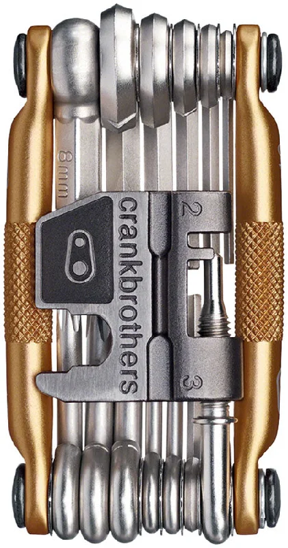 bicycle cleat innovation-Crankbrothers Multi 19 Tool: Gold