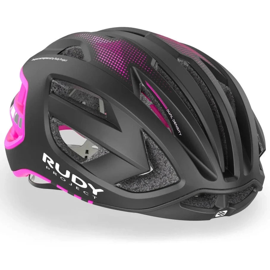 bicycle cleat optimization-Casco Rudy Egos - Nero rosa