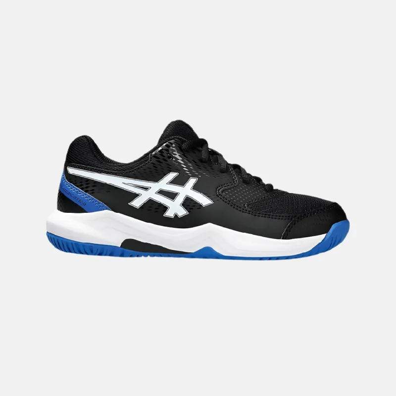 bicycle stand personalization-Asics GEL-DEDICATE 8 GS Kids Tennis Shoes -Black/Tuna Blue