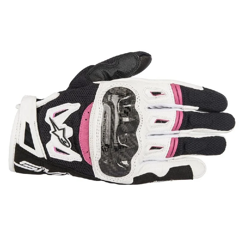 bicycle tool shock-ALPINESTARS STELLA SMX-2 AIR CARBON V2 GLOVES - BLACK/WHITE/FUCHSIA