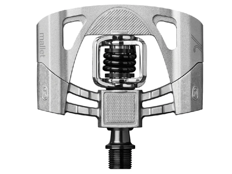 bicycle chain friction-Crankbrothers Pedal Mallet 2 Raw Silver