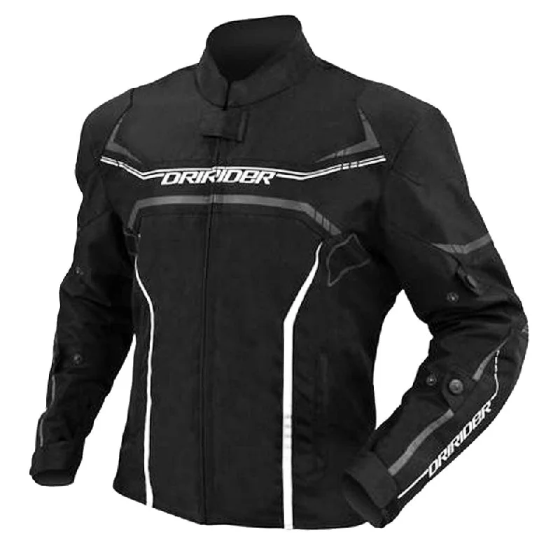 bicycle gear optimization-DRIRIDER ORIGIN JACKET - BLACK/WHITE