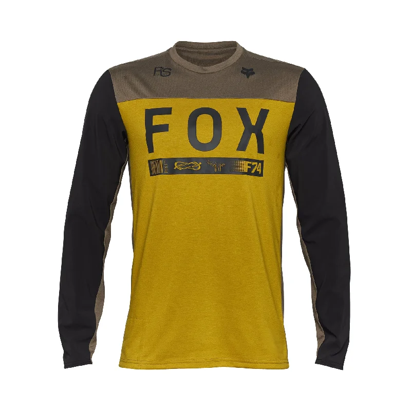 bicycle shoe vibration-FOX 2025 RANGER OFF ROAD JERSEY - MUSTARD