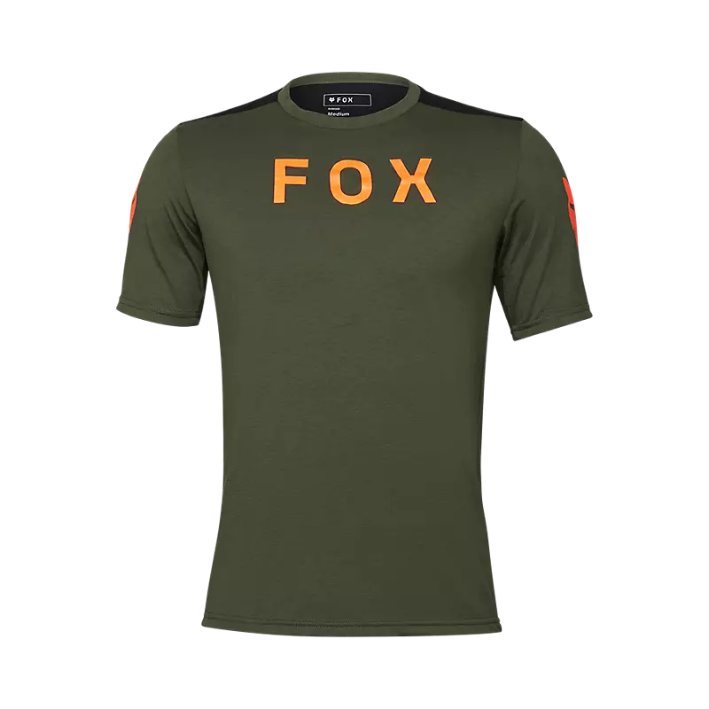 bicycle pedal optimization-Fox Racing Ranger Dri Release Short Sleeve MTB Jersey - Aviation - Dark Sage