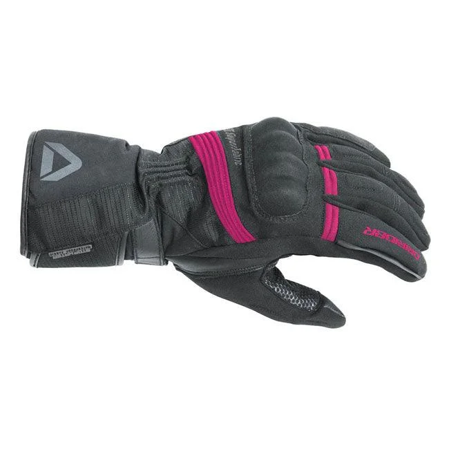 bicycle chain friction-DRIRIDER ADVENTURE 2 LADIES GLOVES - BLACK/PINK