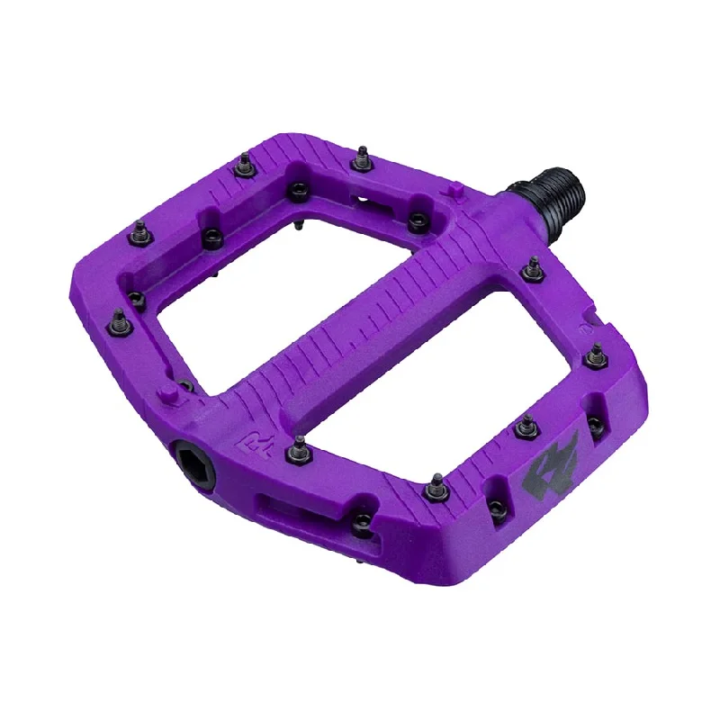 bicycle pump responsiveness-RaceFace Chester Pedals - Platform Composite 9/16" Large Purple