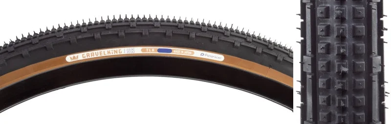 bicycle fork vibration-Panaracer GravelKing SK Tire - 700 x 45 Tubeless Folding Black/Brown