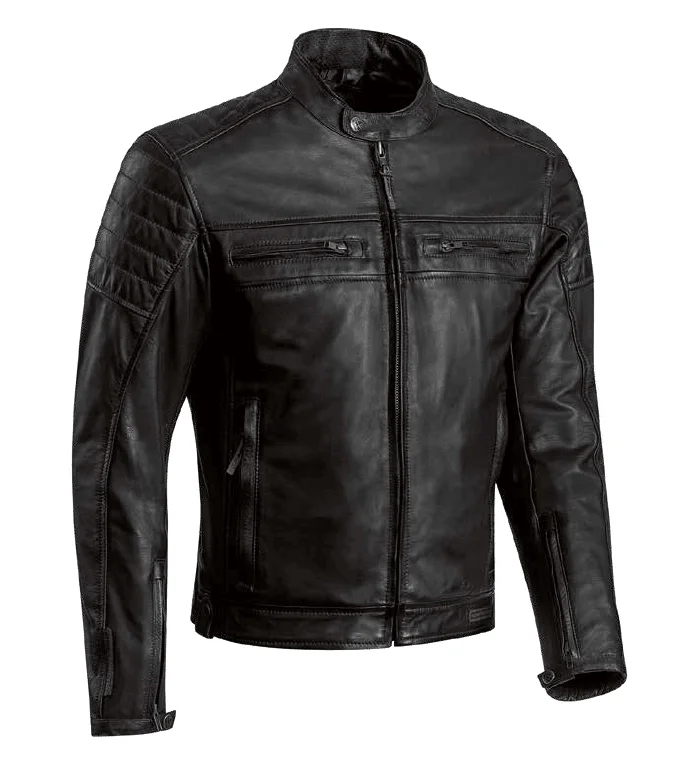 bicycle cleaner resistance-IXON TORQUE LEATHER JACKET - BLACK