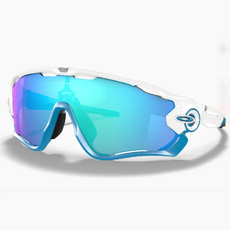 bicycle parts handling-Occhiali Oakley Jawbreaker - Polished White Prizm Sapphire