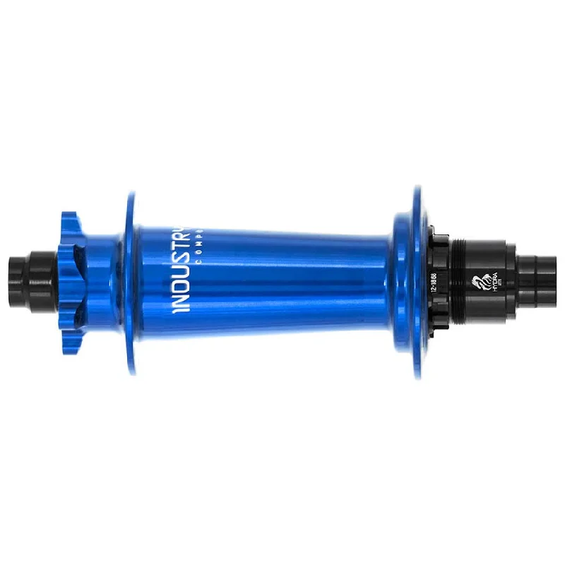 bicycle lever adaptation-Industry Nine Hydra Classic Boost 6B Disc Hub Rear 28H 12mm TA 148mm Shimano Micro Spline Blue